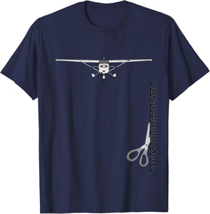 In event of first solo, CUT HERE T-Shirt - T-Shirt | Navy