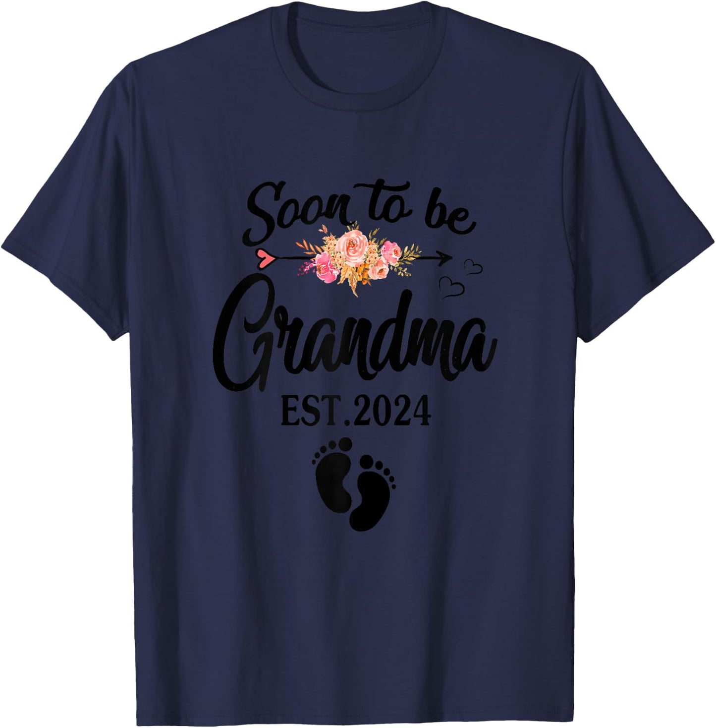 Soon to be Grandma 2024 Shirt Mother's Day For New Grandma T-Shirt - T-Shirt | Navy