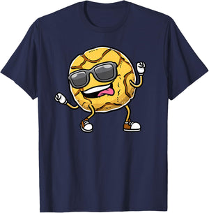 Dancing Ginger Snap Cookie With Sunglasses T-Shirt - T-Shirt | Navy