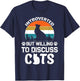 Introverted But Willing To Discuss Cats, Funny Cat Retro Women T-Shirt - T-Shirt | Navy