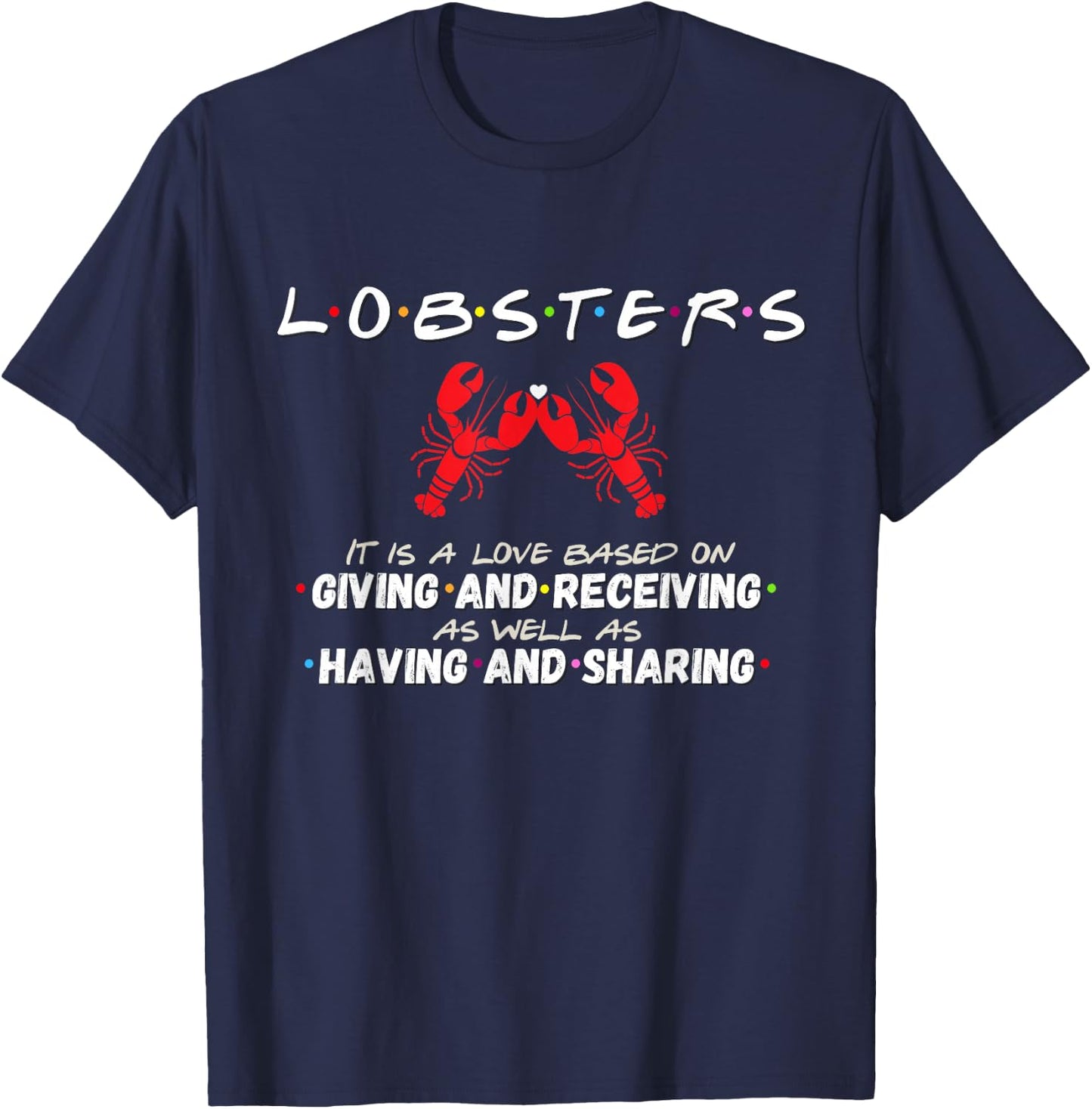 He's My Lobster - She's My Lobster | Couple's Lobsters T-Shirt - T-Shirt | Navy