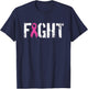 Fight Breast Cancer - Pink Military Style Awareness Ribbon T-Shirt - T-Shirt | Navy