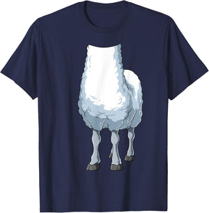 Easy Sheep Costume Sheep Body Headless Sheep Costume T-Shirt - T-Shirt | Navy