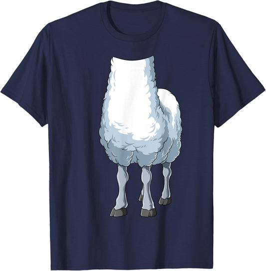 Easy Sheep Costume Sheep Body Headless Sheep Costume T-Shirt - T-Shirt | Navy
