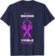 Lupus Awareness Purple Ribbon SLE Butterfly Cure Gift T-Shirt - T-Shirt | Navy