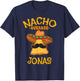 Nacho Average Jonas Personalized Name Funny Taco T-Shirt - T-Shirt | Navy
