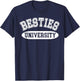 Besties University College Style Best Friend Matching BFF T-Shirt - T-Shirt | Navy
