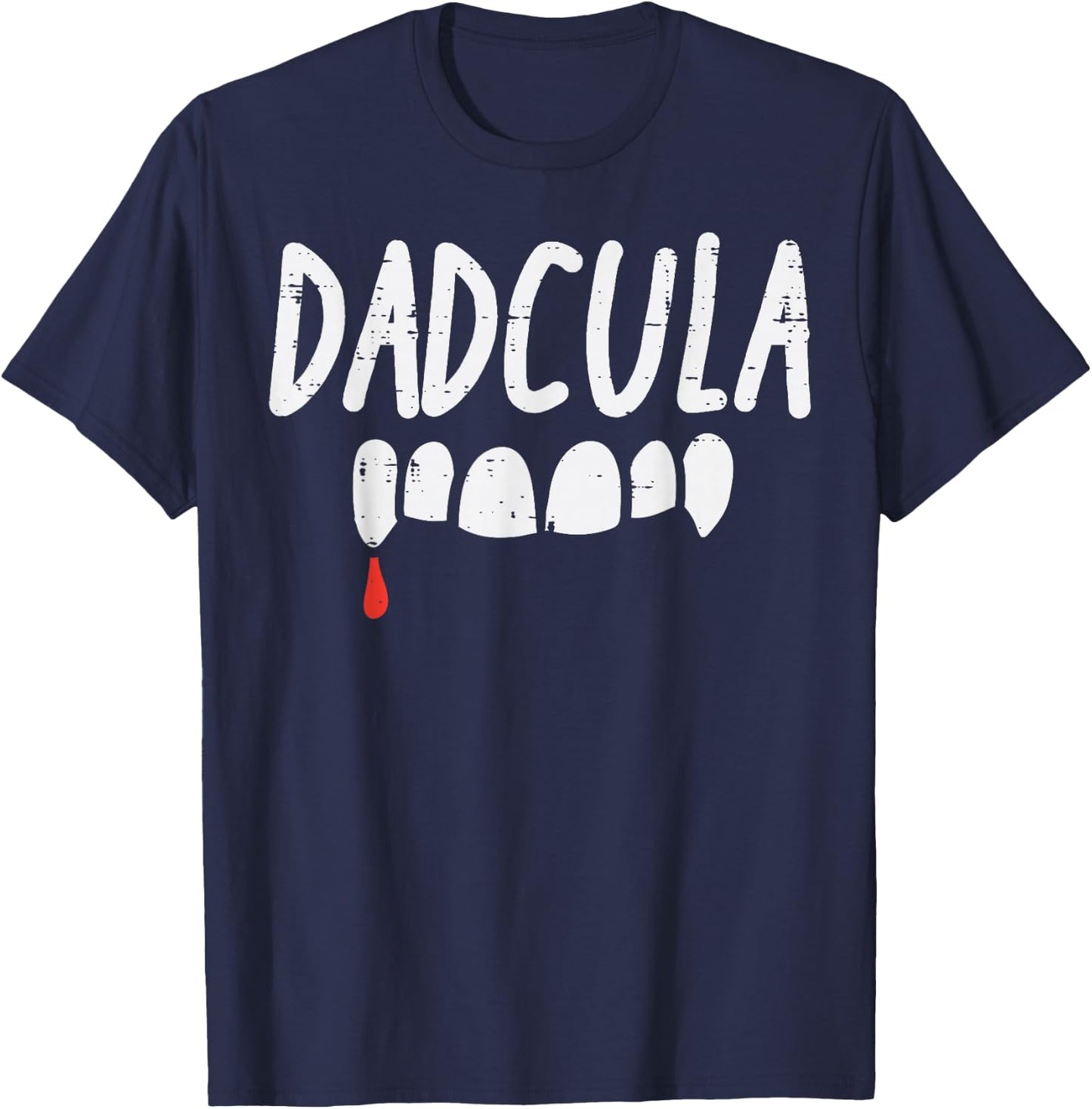Dadcula Dad Dracula Halloween Family Matching Daddy Papa Men T-Shirt - T-Shirt | Navy