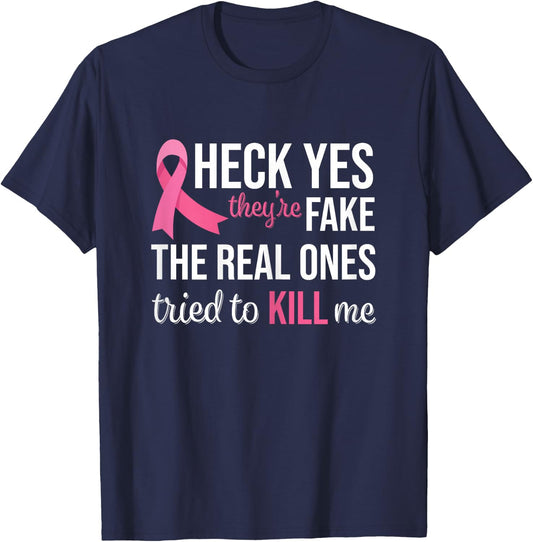 Breast Cancer Awareness Pink Ribbon Mom Women Survivor T-Shirt - T-Shirt | Navy