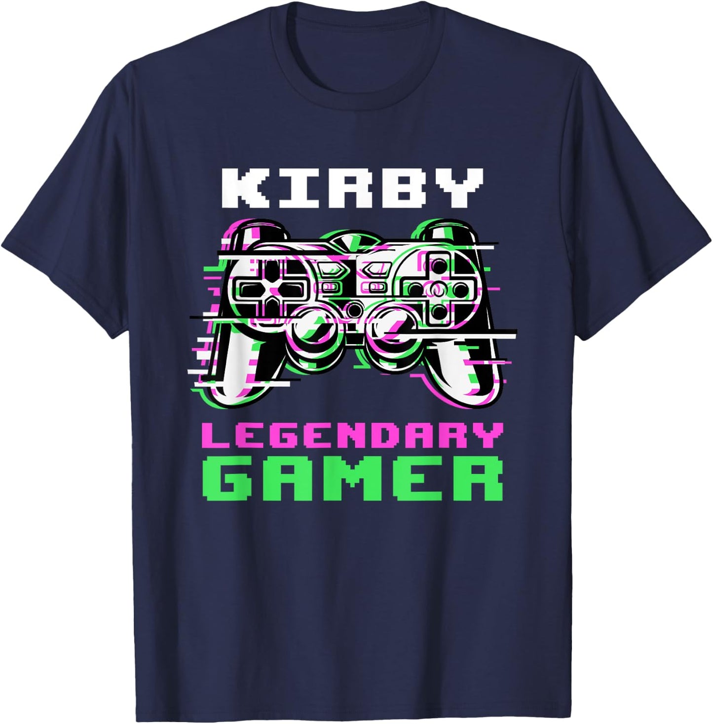 Kirby - Legendary Gamer - Personalized T-Shirt - T-Shirt | Navy