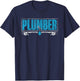 Plumber Plumbers Pipefitter Plumbing Pipe T-Shirt - T-Shirt | Navy