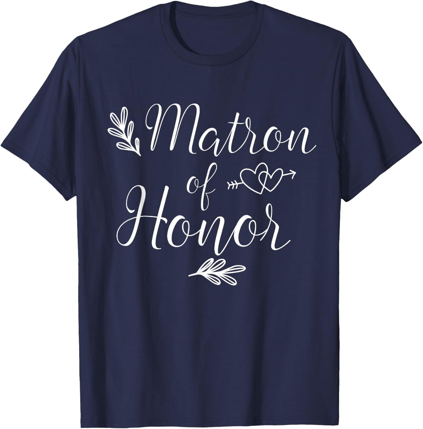 Matron Of Honor Wedding Shower Matching T-Shirt - T-Shirt | Navy