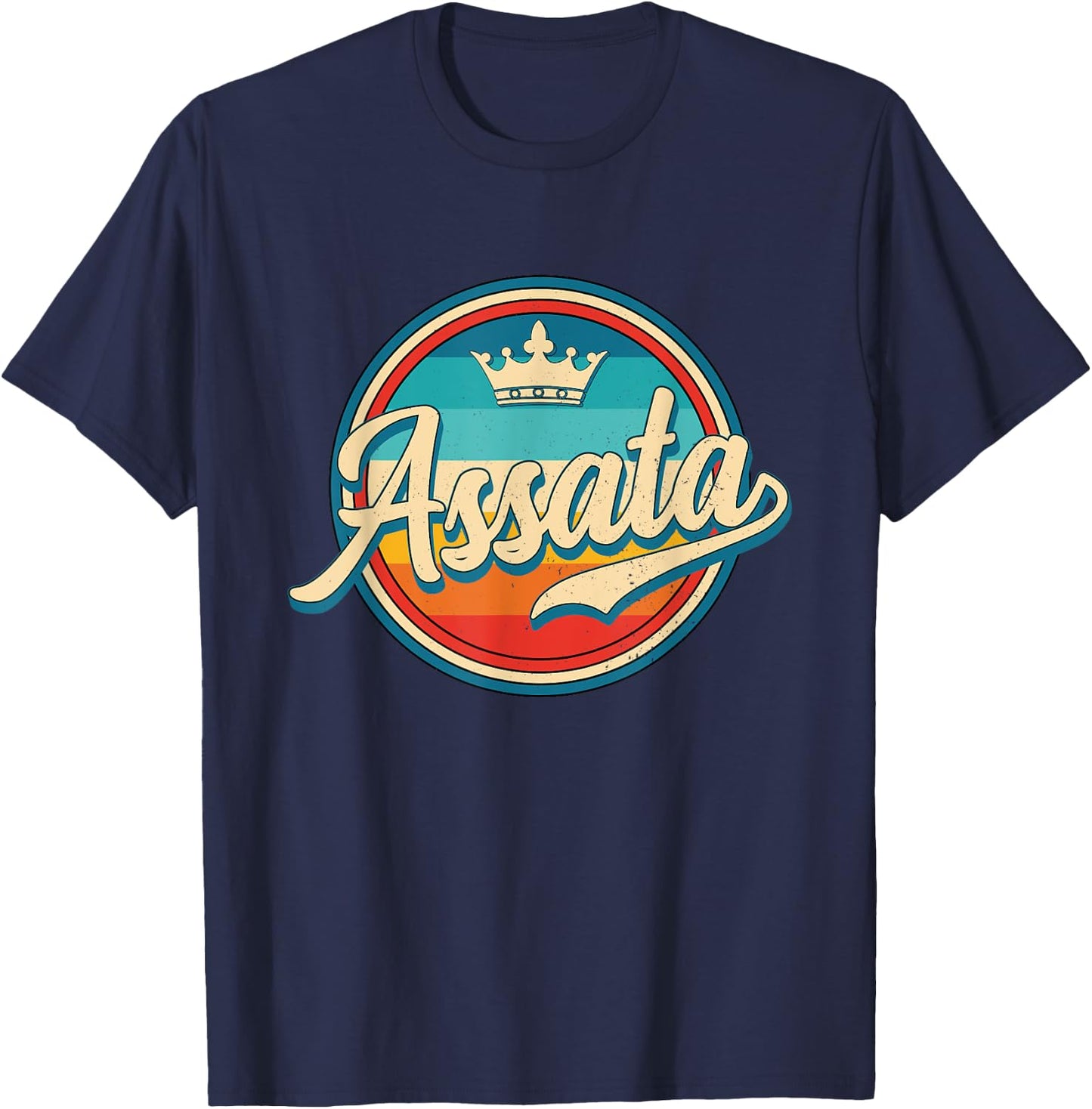Assata Retro Name Funny Vintage First Name Assata T-Shirt - T-Shirt | Navy