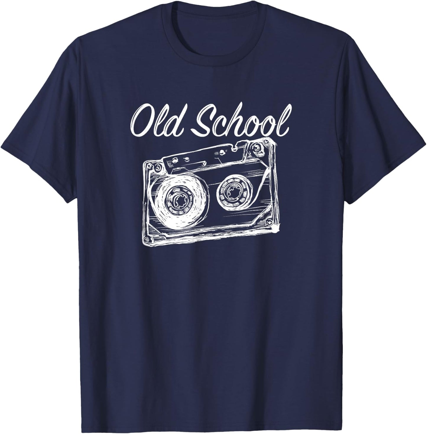 Keeping it Old School 80s 90s Retro Vintage Cassette Tape T-Shirt - T-Shirt | Navy