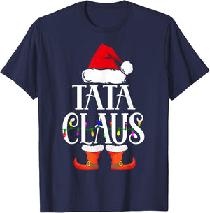 Tata Claus Santa Funny Christmas Family Pajamas Gifts T-Shirt - T-Shirt | Navy