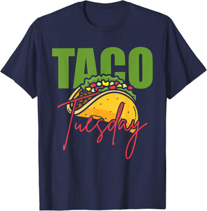 Taco Foodie Mexican Cuisine Tacos Gift - -Adults - Black - Small - Short Sleeve - Cinco de Mayo - Mexican - Modern Casual - Taco Tuesday Design - Lightweight T-Shirt - T-Shirt | Navy