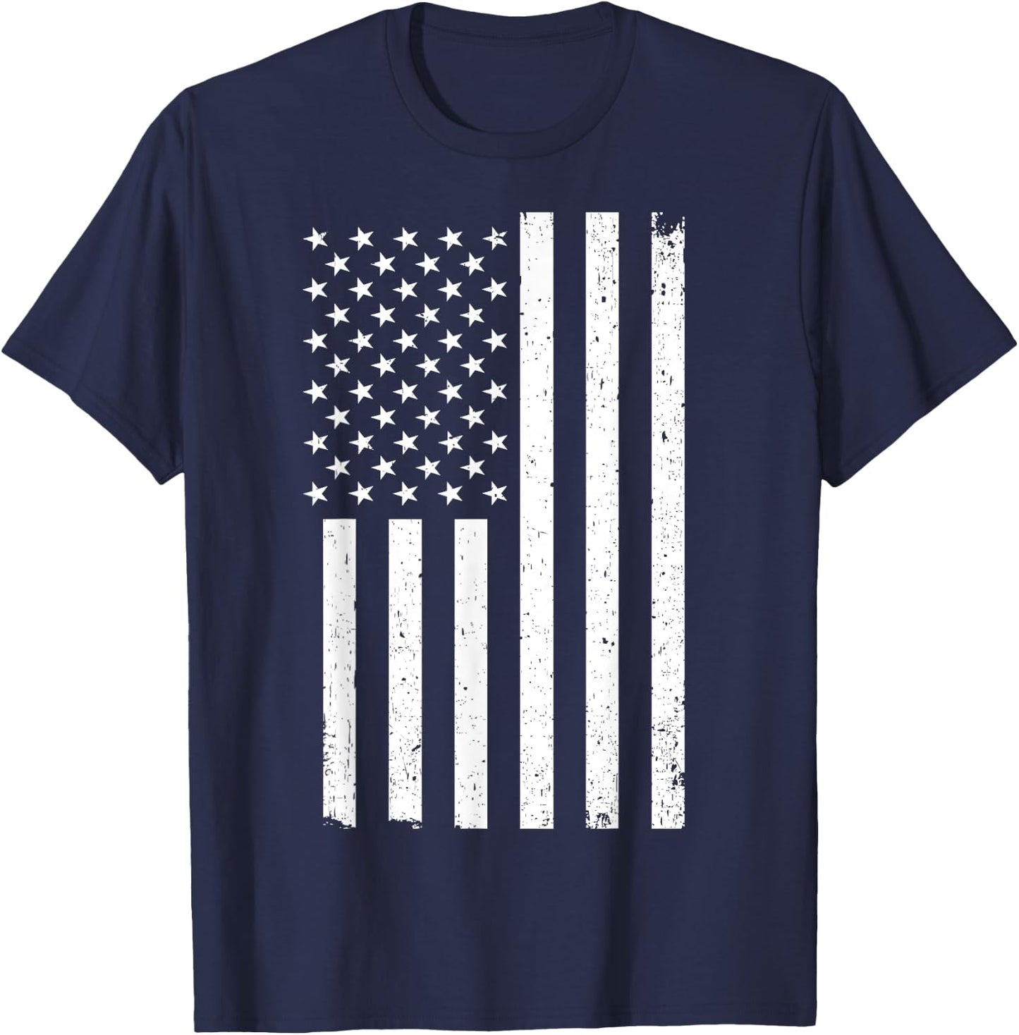 Stars & Stripes USA Flag Patriotic America: Men's & Women's T-Shirt - T-Shirt | Navy