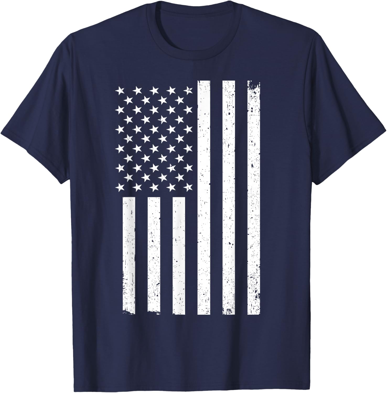 Stars & Stripes USA Flag Patriotic America: Men's & Women's T-Shirt - T-Shirt | Navy