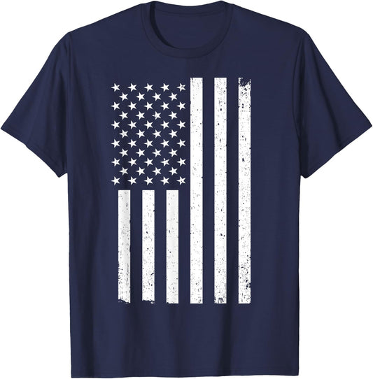 Stars & Stripes USA Flag Patriotic America: Men's & Women's T-Shirt - T-Shirt | Navy