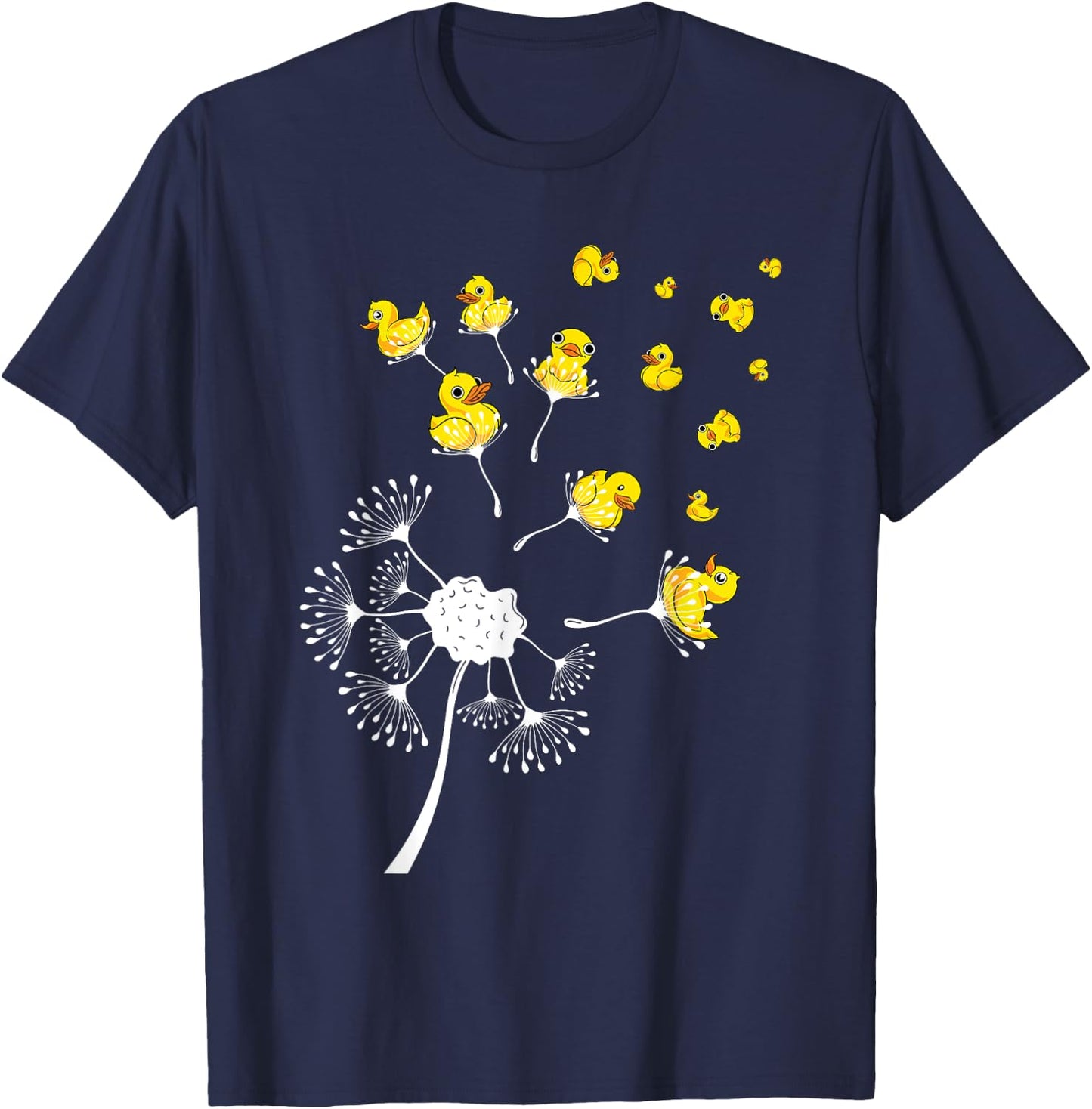 Dandelion Duckling Duckie Bath Toy Ducky Funny Rubber Duck T-Shirt - T-Shirt | Navy