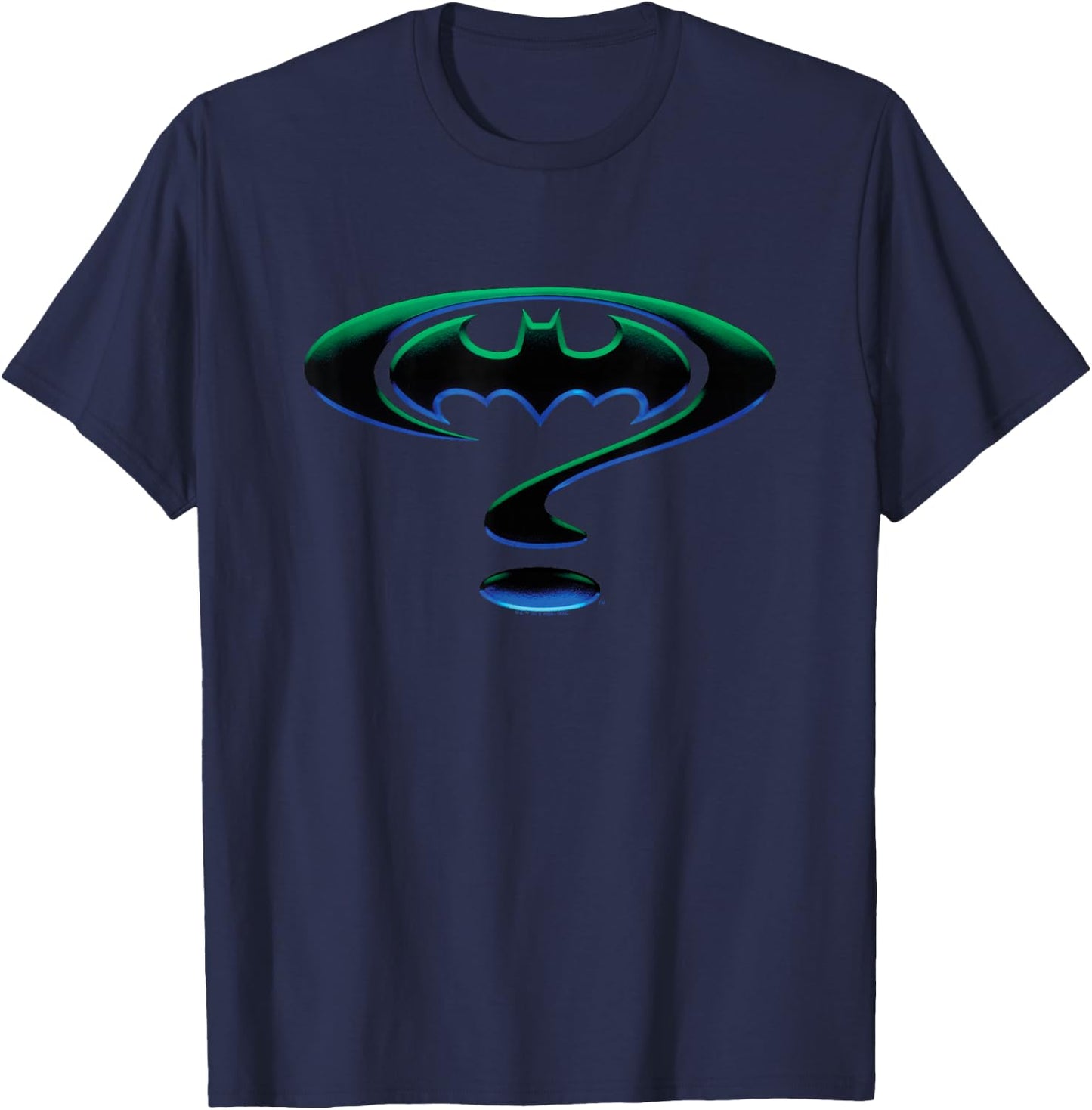 Batman Forever Question Mark Logo Small T-Shirt - T-Shirt | Navy