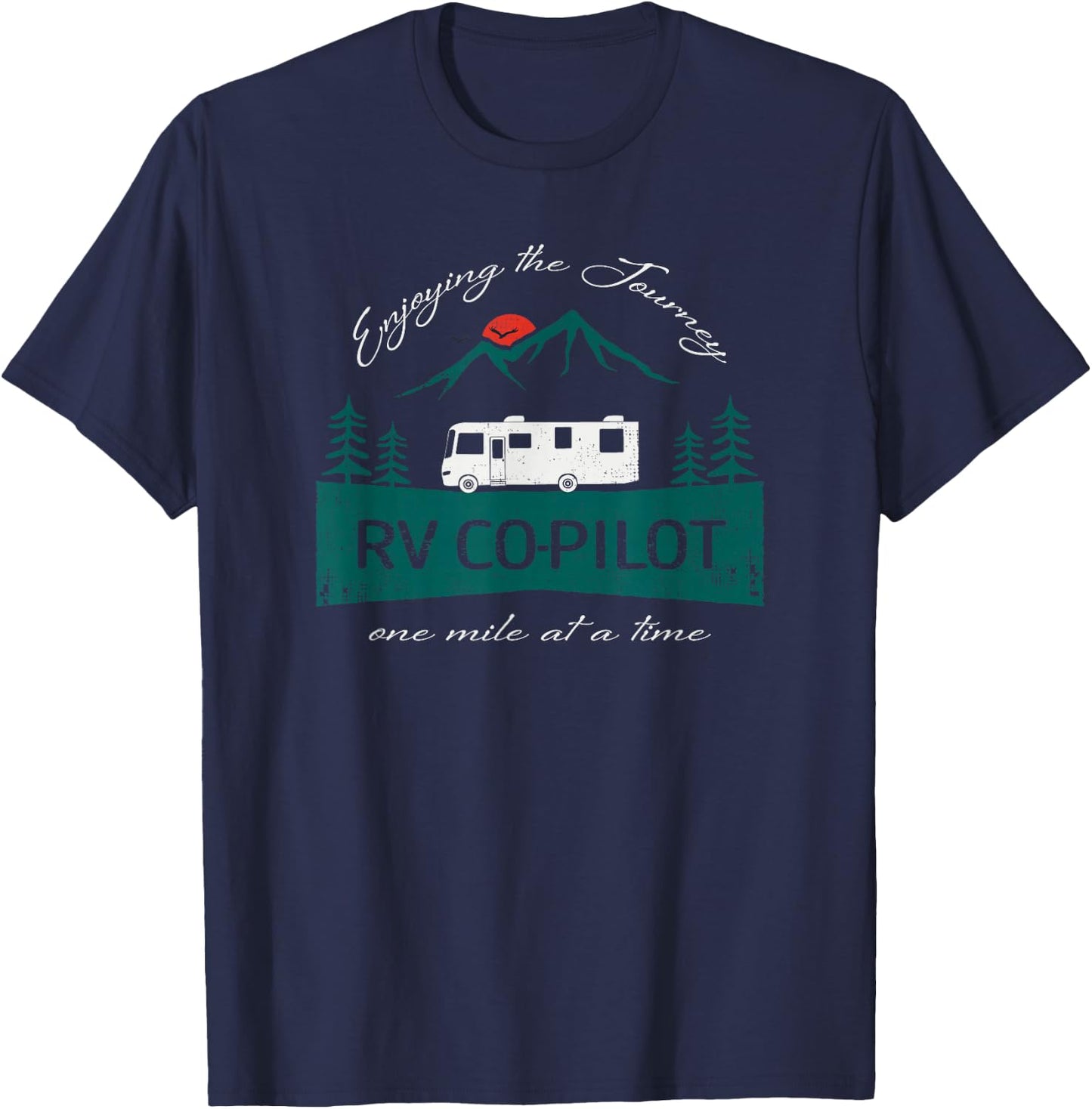 Funny RV Co-Pilot Motorhome Camping T-Shirt - T-Shirt | Navy