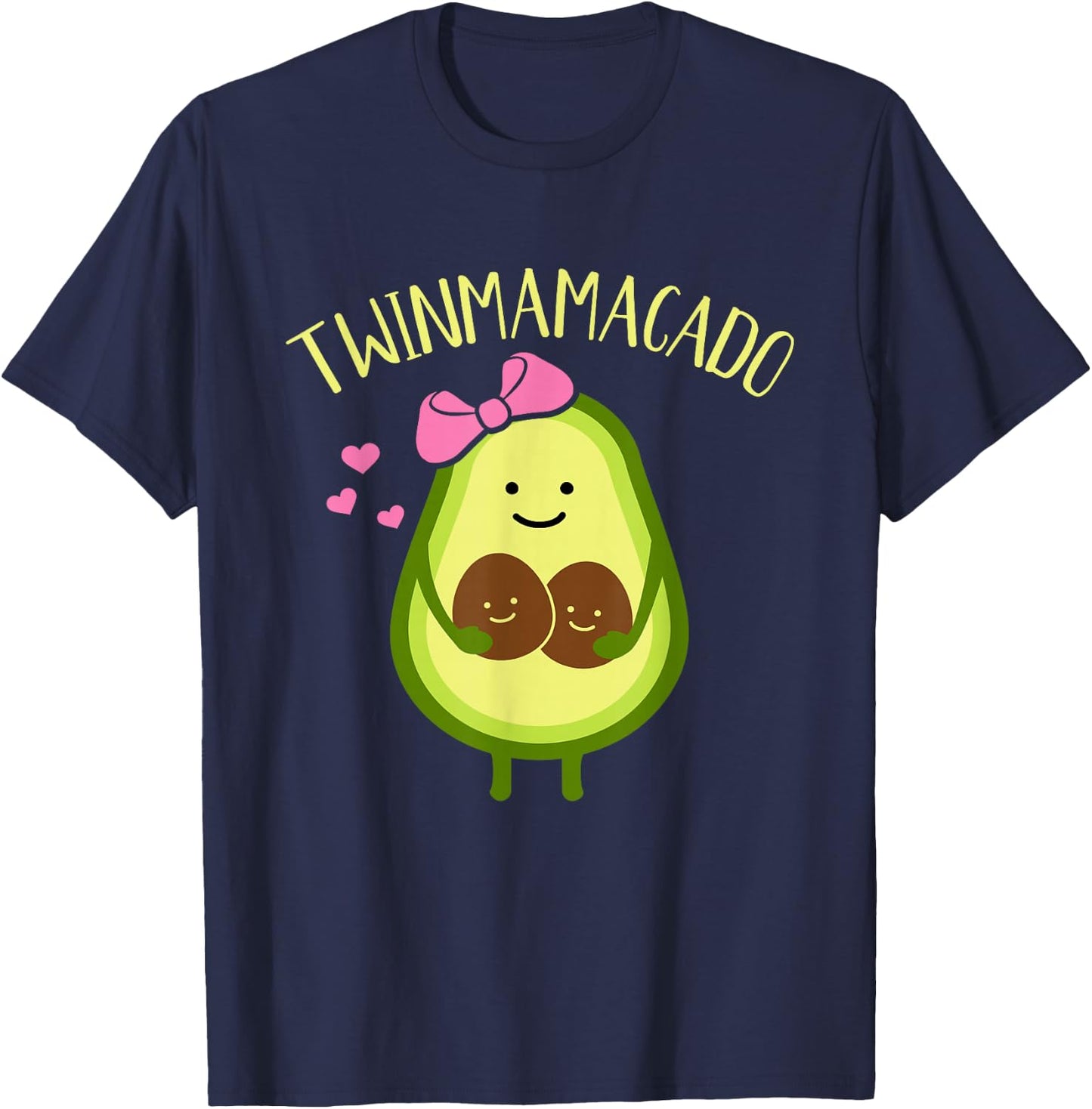 Twin Mamacado for Mom of Twins T-Shirt - T-Shirt | Navy