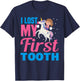 I Lost My First Tooth Unicorn Tooth Fairy Gift Girls T-Shirt - T-Shirt | Navy