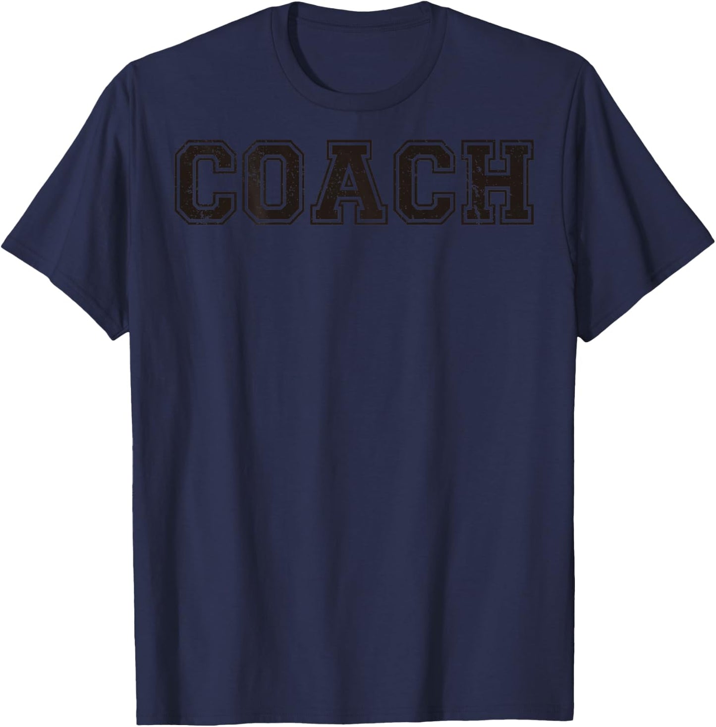 Coach On Back For Softball Gift Coaching Team Baseball T-Shirt - T-Shirt | Navy