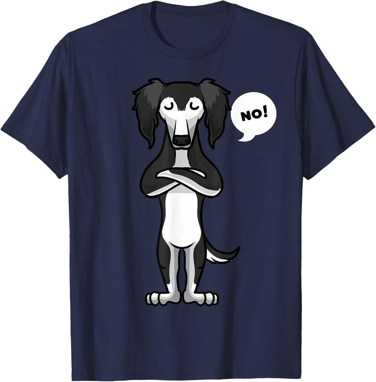 Stubborn Saluki Dog T-Shirt - T-Shirt | Navy