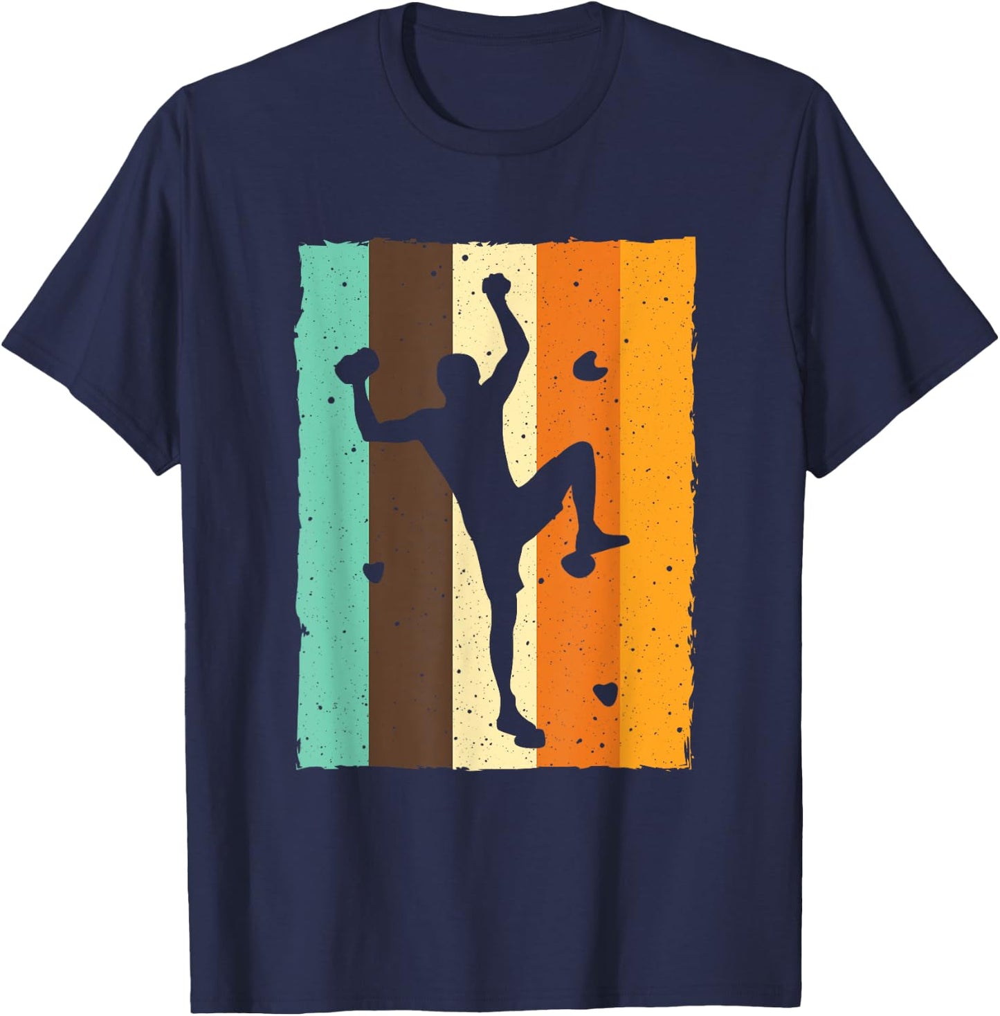 Vintage Bouldering Design Rock Climbing Women Kids T-Shirt - T-Shirt | Navy