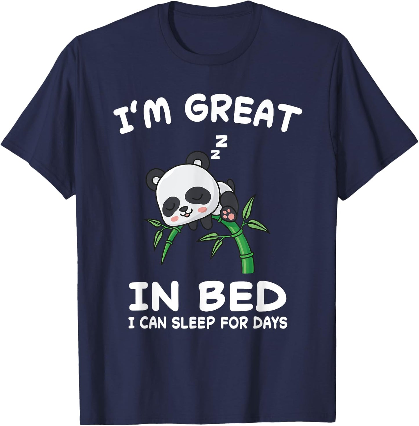 Panda Bear Bears Nap Sleeping Pajama Nightgown T-Shirt - T-Shirt | Navy