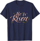 He Is Risen | Easter Jesus T-Shirt - T-Shirt | Navy