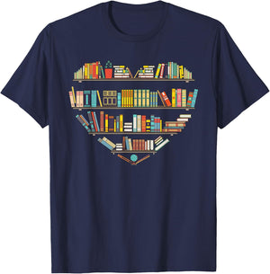 Cool Books Reading Men Women Book Lover Literacy Librarian Small T-Shirt - T-Shirt | Navy