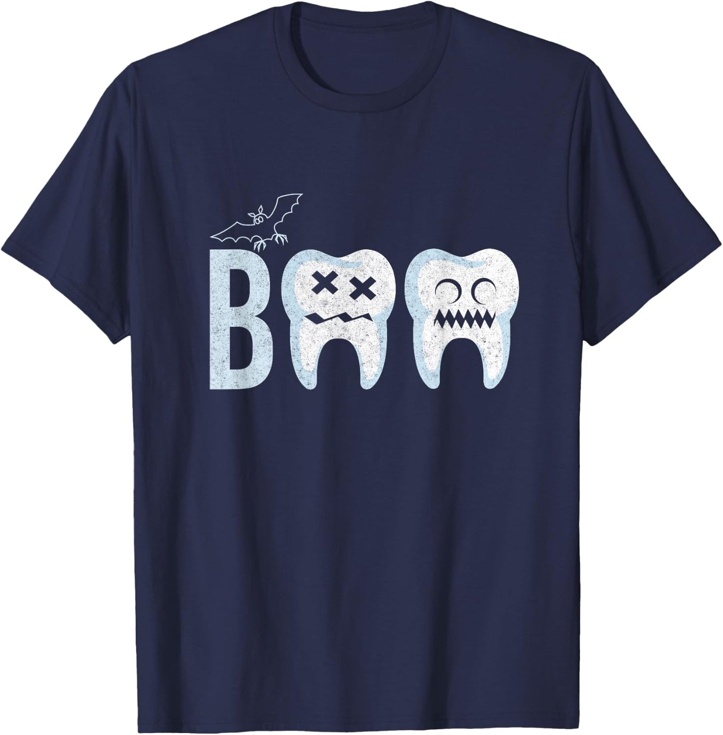Funny Dentist Dental Teeth Halloween Boo Dental Medicine T-Shirt - T-Shirt | Navy