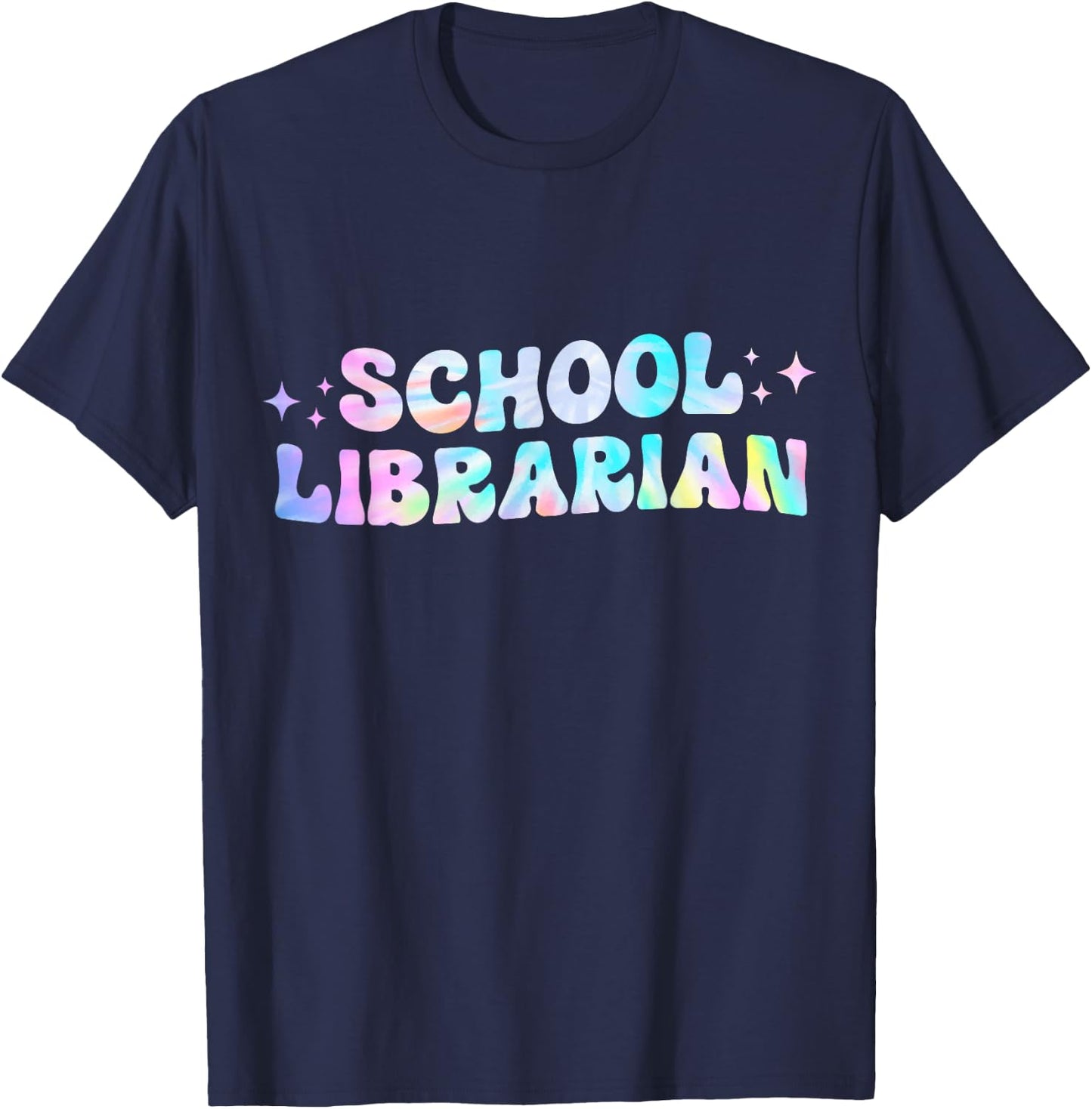 School Librarian Back to School Appreciation Tie Dye T-Shirt - T-Shirt | Navy