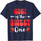 Gigi Of The Sweet One First Birthday Girl Strawberry T-Shirt - T-Shirt | Navy