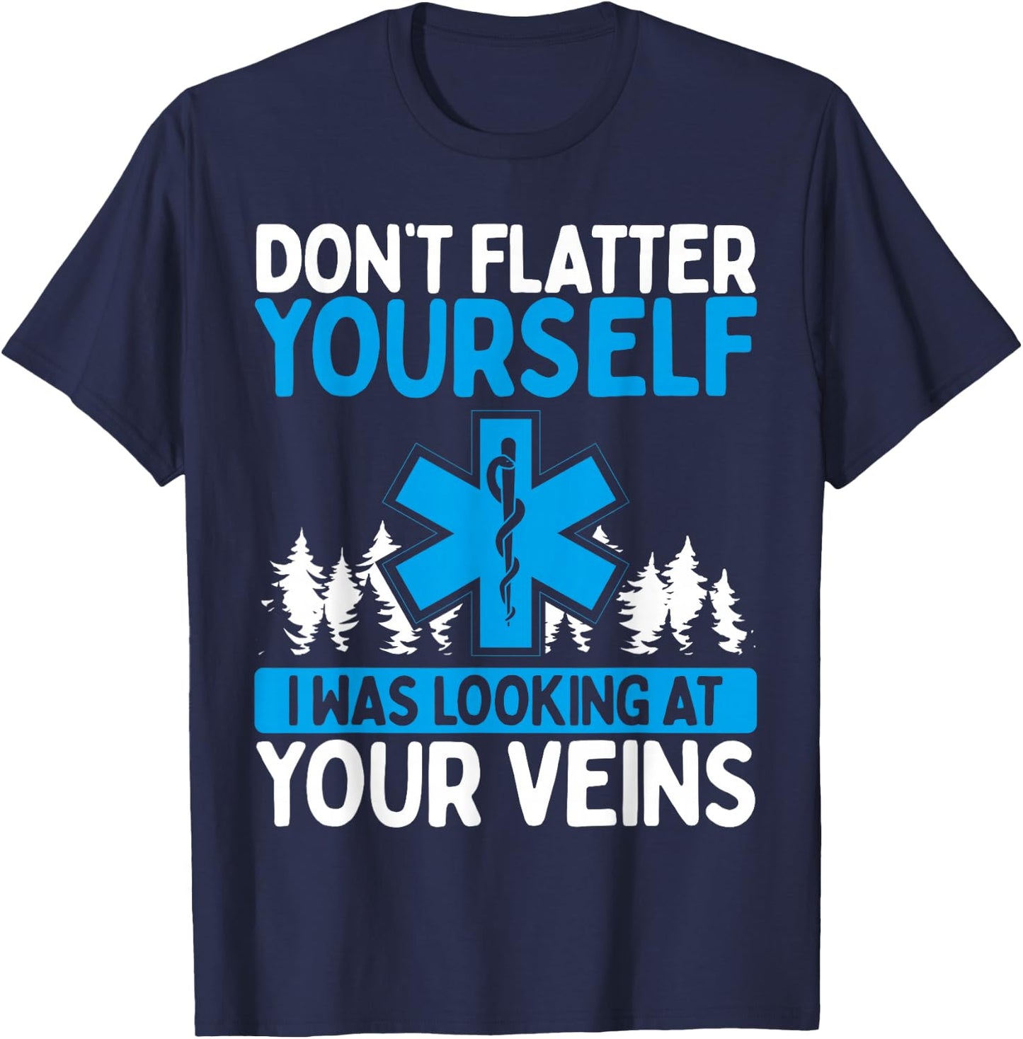 National EMS Week Emergency Medical Technician Funny Paramedic EMT Healthcare T-Shirt - T-Shirt | Navy