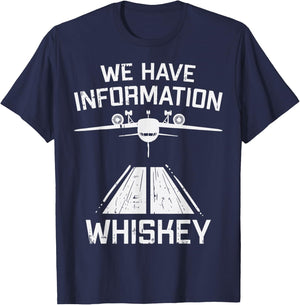 BoredKoalas Aviation Lovers Shirts Pilot Gifts Information Whiskey Funny Aviation Code Humor Pilot ATC Gift -Adults Black Small Classic Fit Short Sleeve Cotton Polyester T-Shirt - T-Shirt | Navy