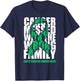 Liver Cancer Messed With The Wrong Family Emerald Ribbon T-Shirt - T-Shirt | Navy