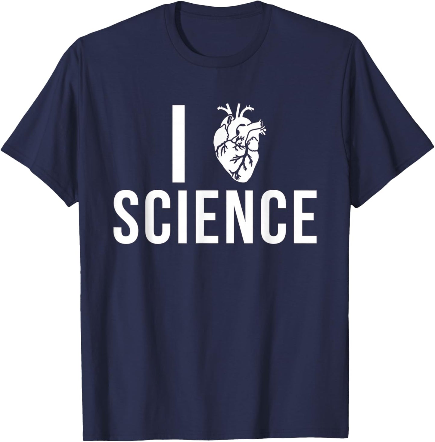 I love Science funny heart T-Shirt - T-Shirt | Navy