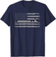 Great USA Flag Barge Outfit Love Barge Boat America Women Men T-Shirt - T-Shirt | Navy