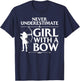Funny Archery Design for Girls Women Bowhunter Archery Fans Small T-Shirt - T-Shirt | Navy