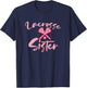 Lacrosse Sister Cute Family Matching Lax Fan Girls Women T-Shirt - T-Shirt | Navy