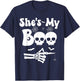 She’s My Boo Skeleton Couples Matching Couple Halloween T-Shirt - T-Shirt | Navy