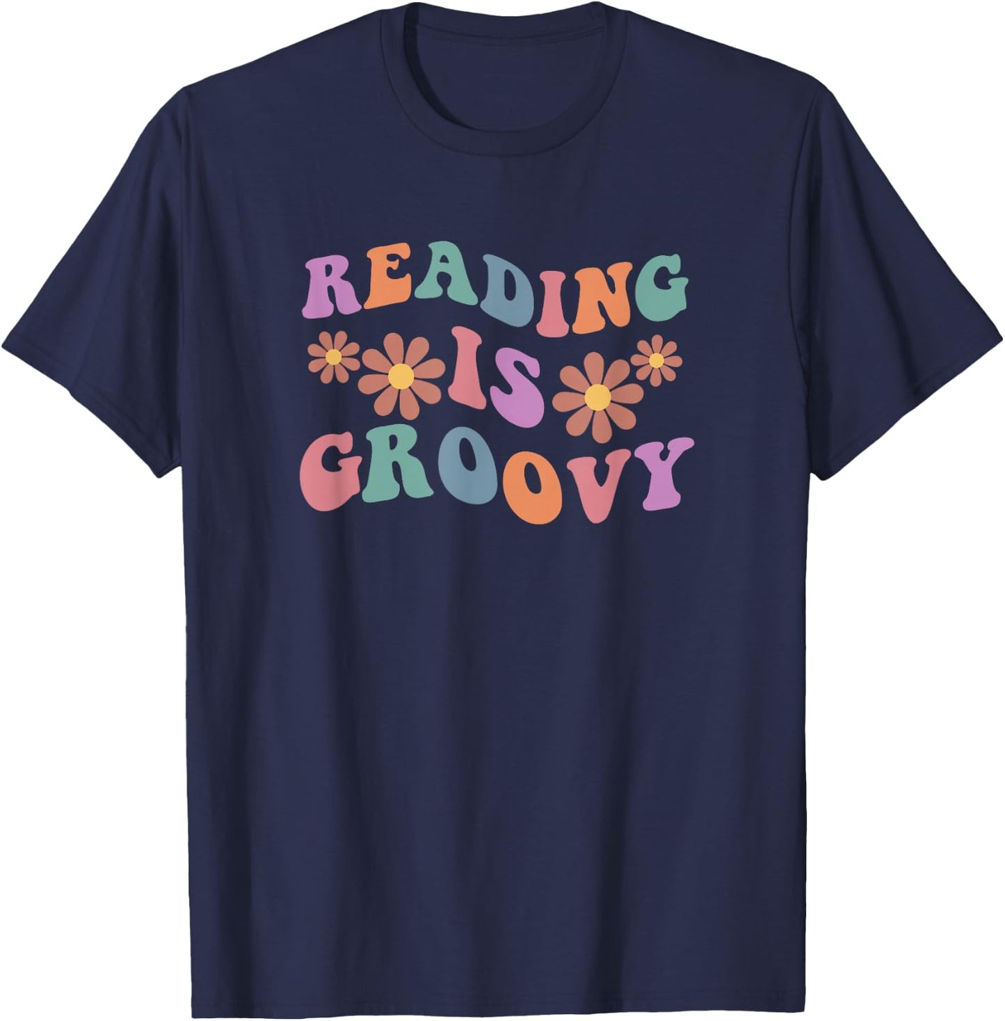 Reading is groovy T-Shirt - T-Shirt | Navy
