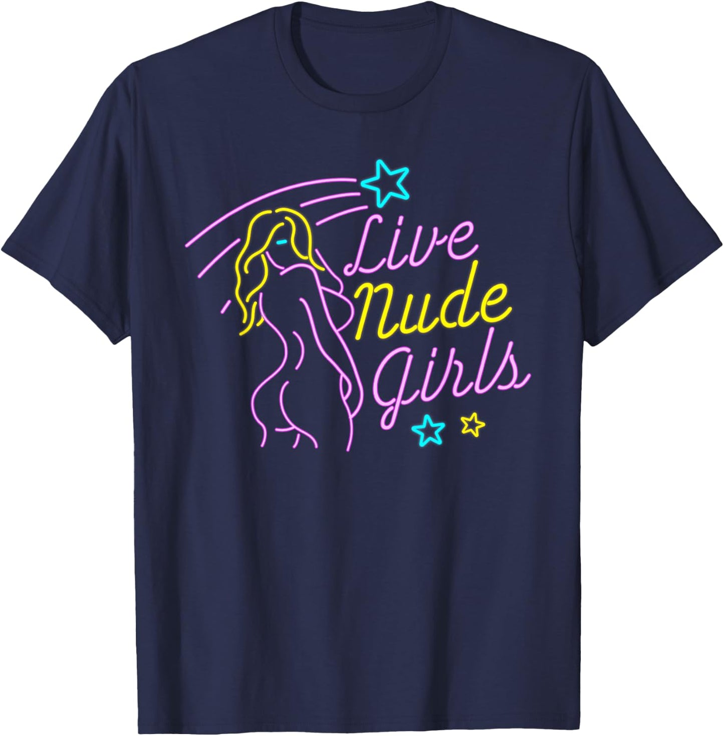 Live Nude Girls - Strip Club T-Shirt - T-Shirt | Navy