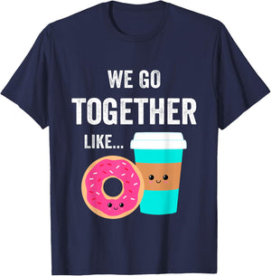 BFFs for Teen Girls Matching PJs Besties Coffee and Donut T-Shirt - T-Shirt | Navy