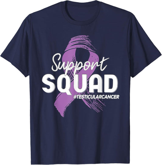 Support Squad for Testicular Cancer Warrior T-Shirt - T-Shirt | Navy