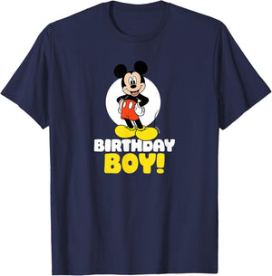 Mickey Mouse Birthday Boy T-Shirt - T-Shirt | Navy